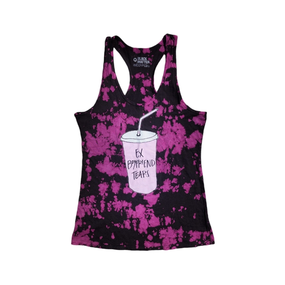 Hot Topic Ex Boyfriend Tears Purple Tye Dye Tank Top